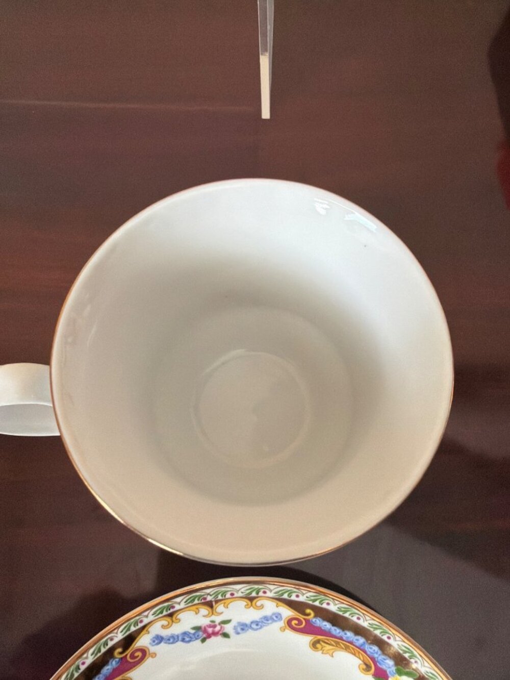 Set of 2 Vintage T. Limoges Teacup and Saucer Floral Gold Décoré à Main - Picture 3 of 13
